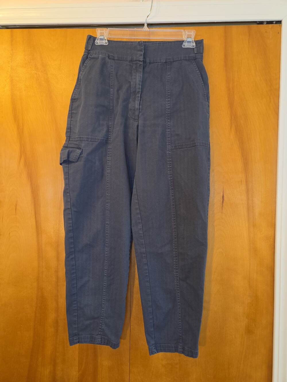 Treasure & Bond Women's Cotton Cargo Pants in Charcoal, Size 4, $79